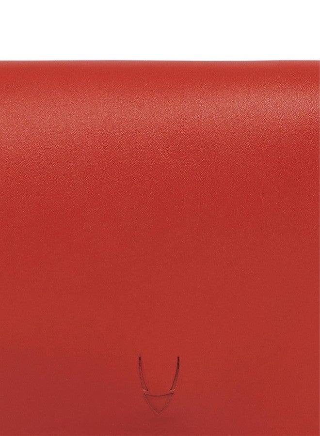 Hidesign Genuine Leather Women's Bi Fold Wallet - Red - Image 4